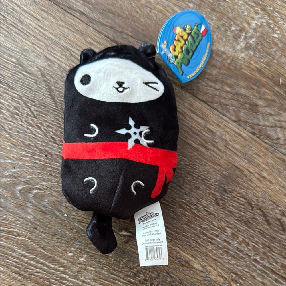 Cats VS Pickles Ninja Kitty 5" Bean Cat Plush Marital Arts Cat #25 NWT